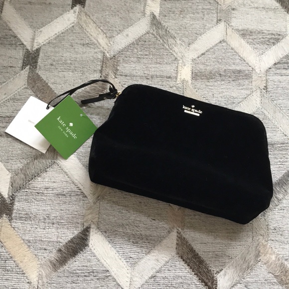 kate spade Handbags - NWT Kate Spade Velvet Bag in Black